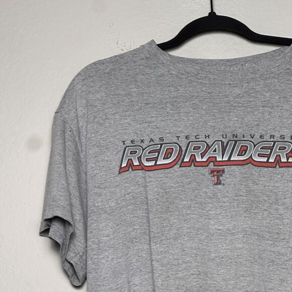 Retro VTG Texas Tech University Graphic T Shirt Mens M Grey Sports Gym Classic - Picture 5 of 11